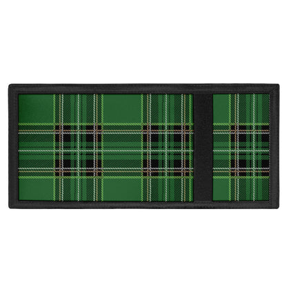 Green Stewart Tartan Pattern Print Trifold Wallet