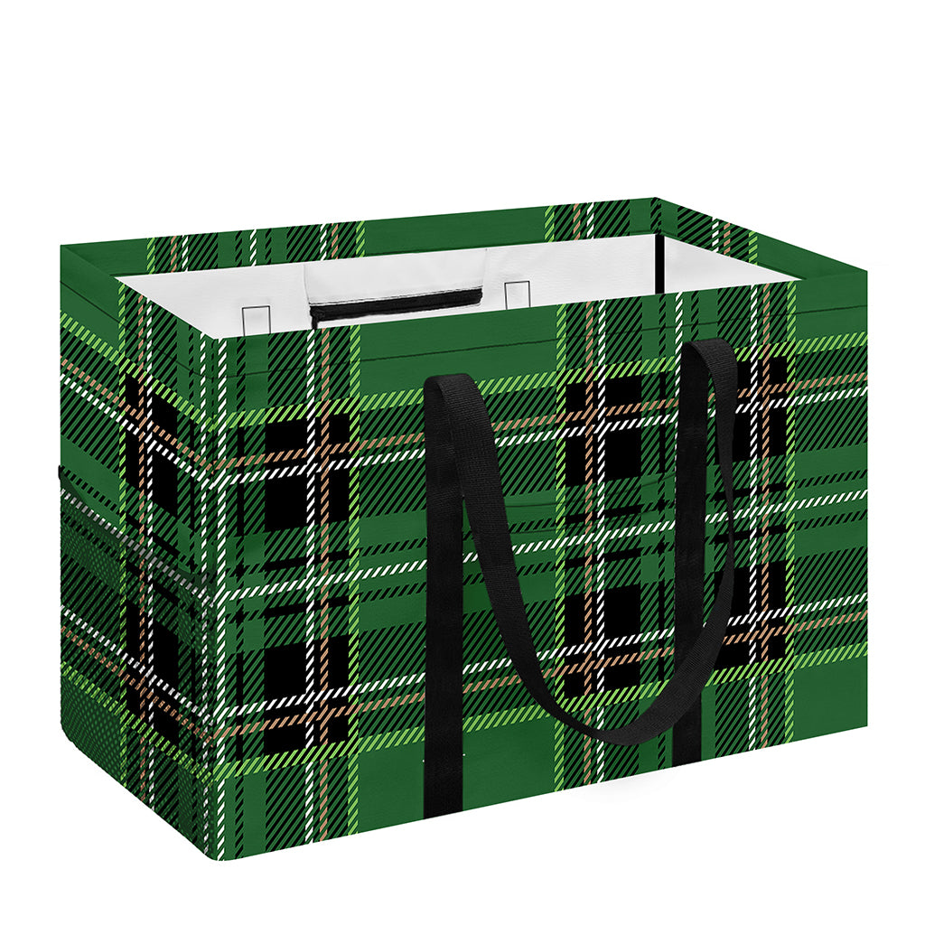 Green Stewart Tartan Pattern Print Utility Tote Bag