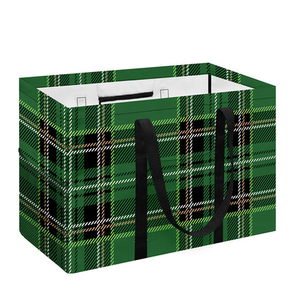 Green Stewart Tartan Pattern Print Utility Tote Bag