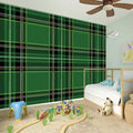 Green Stewart Tartan Pattern Print Wall Sticker