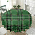 Green Stewart Tartan Pattern Print Waterproof Round Tablecloth
