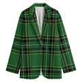 Green Stewart Tartan Pattern Print Women's Blazer