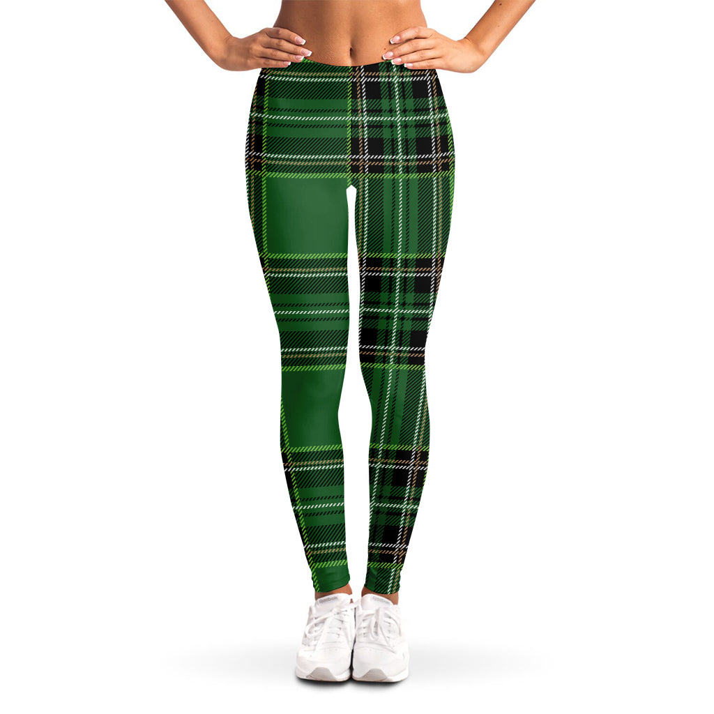 Green Stewart Tartan Pattern Print Women's Leggings