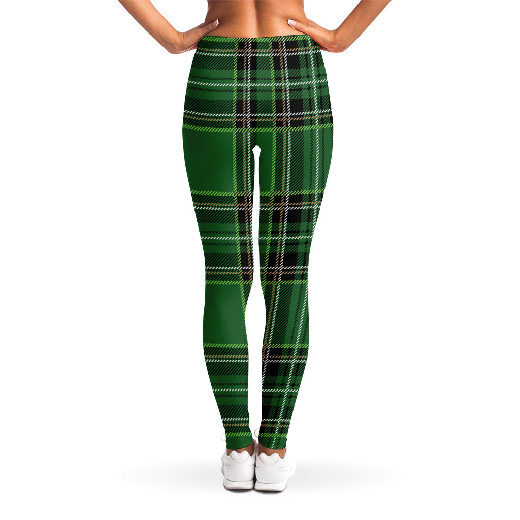 Green Stewart Tartan Pattern Print Women's Leggings