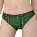 Green Stewart Tartan Pattern Print Women's Panties