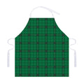 Green Stewart Tartan Print Adjustable Apron