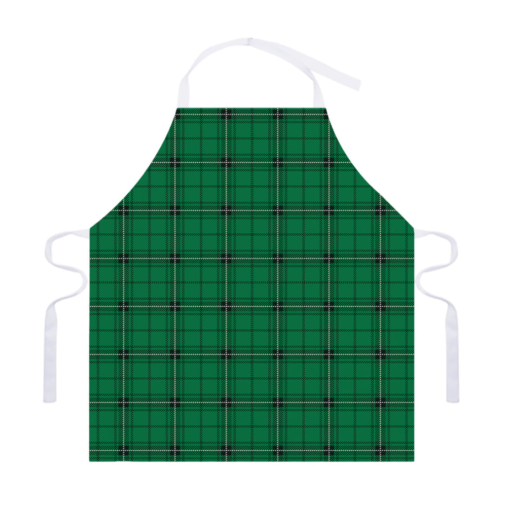 Green Stewart Tartan Print Adjustable Apron
