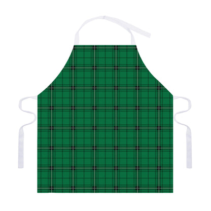Green Stewart Tartan Print Adjustable Apron