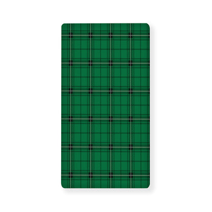 Green Stewart Tartan Print Baby Crib Sheet