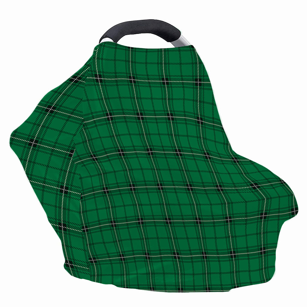 Green Stewart Tartan Print Baby Seat Cover