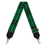 Green Stewart Tartan Print Bag Strap