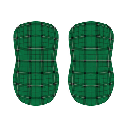 Green Stewart Tartan Print Bar Stool Covers