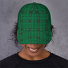 Green Stewart Tartan Print Baseball Cap