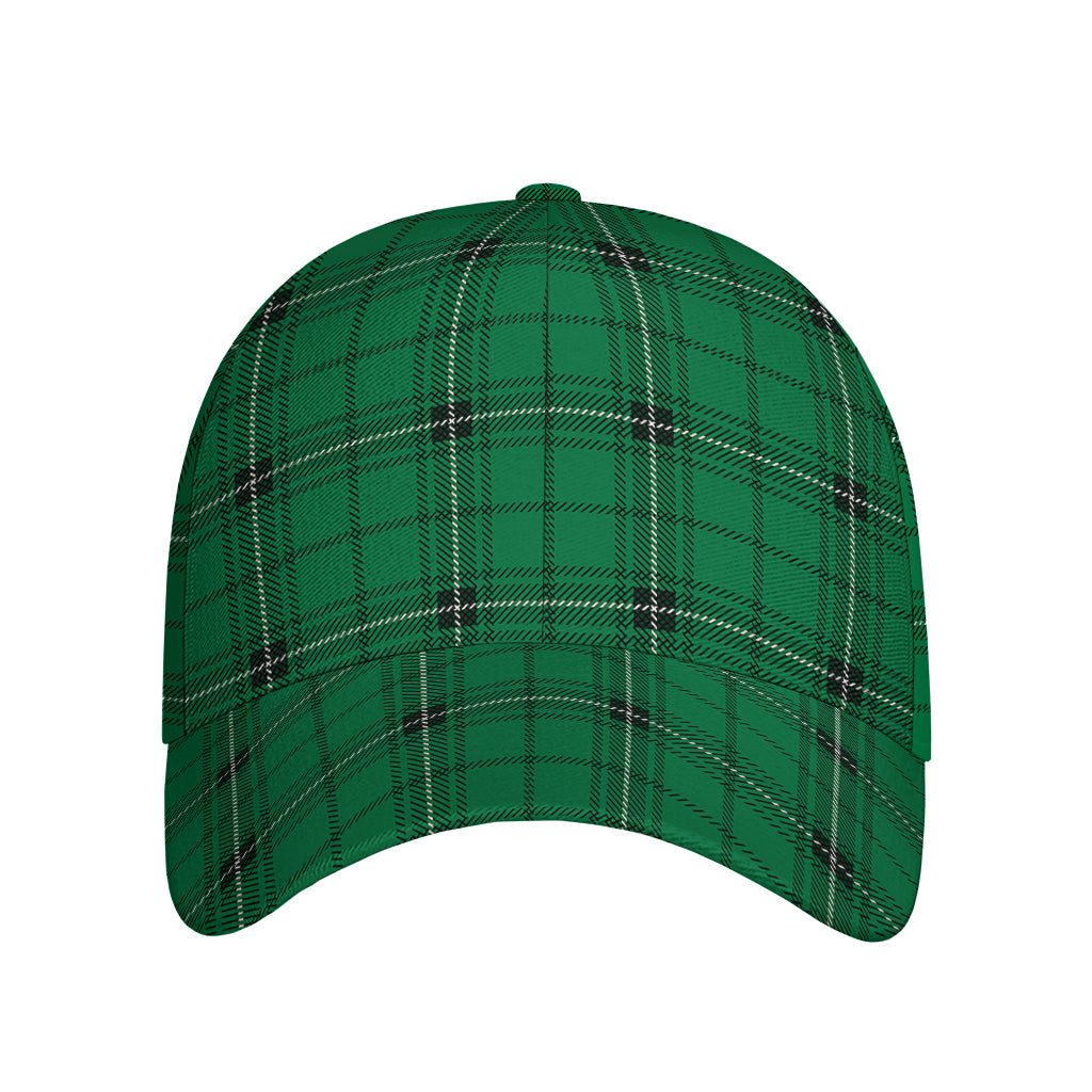 Green Stewart Tartan Print Baseball Cap