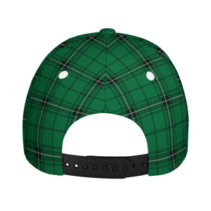 Green Stewart Tartan Print Baseball Cap