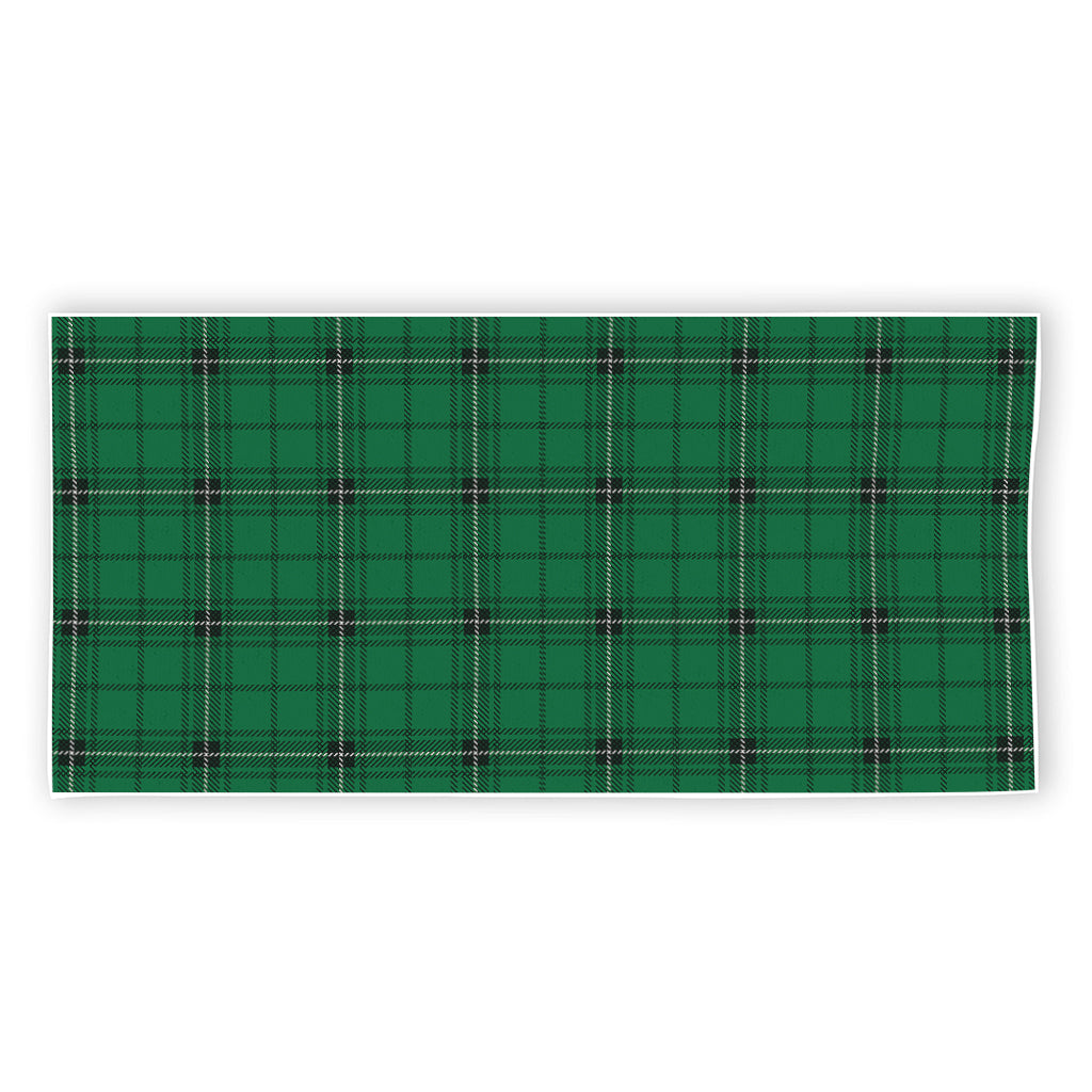 Green Stewart Tartan Print Beach Towel