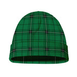 Green Stewart Tartan Print Beanie