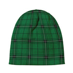 Green Stewart Tartan Print Beanie