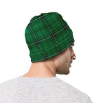 Green Stewart Tartan Print Beanie