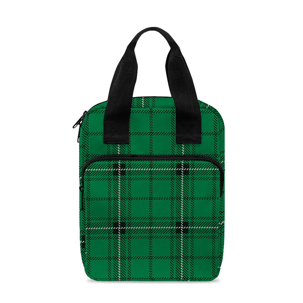 Green Stewart Tartan Print Bible Tote Bag