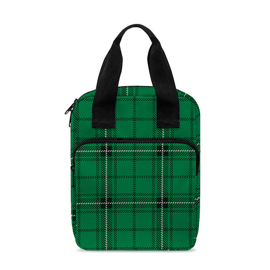 Green Stewart Tartan Print Bible Tote Bag