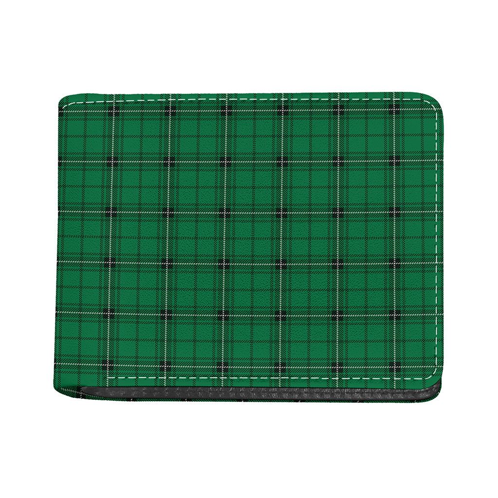 Green Stewart Tartan Print Bifold Wallet