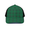 Green Stewart Tartan Print Black Mesh Trucker Hat