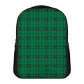 Green Stewart Tartan Print Casual Backpack