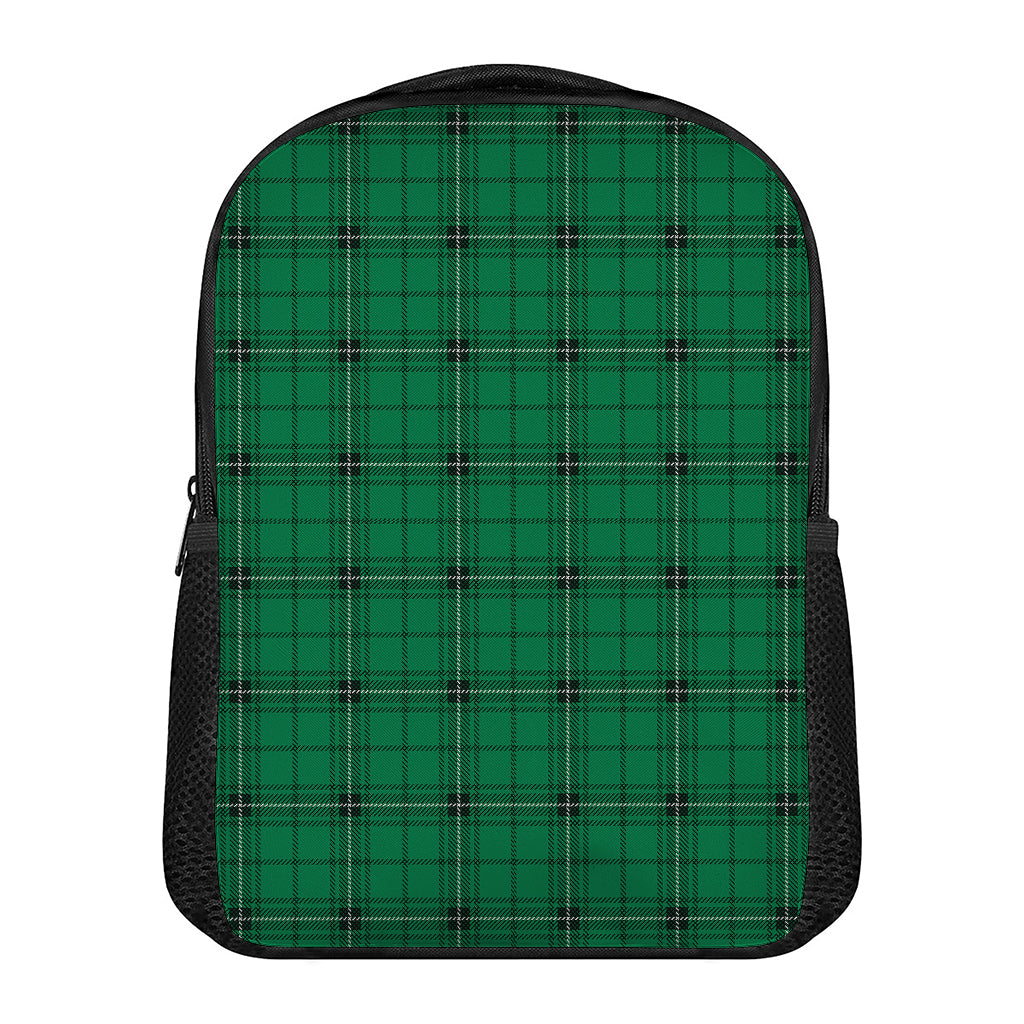 Green Stewart Tartan Print Casual Backpack