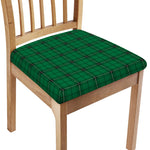 Green Stewart Tartan Print Chair Cushion Cover
