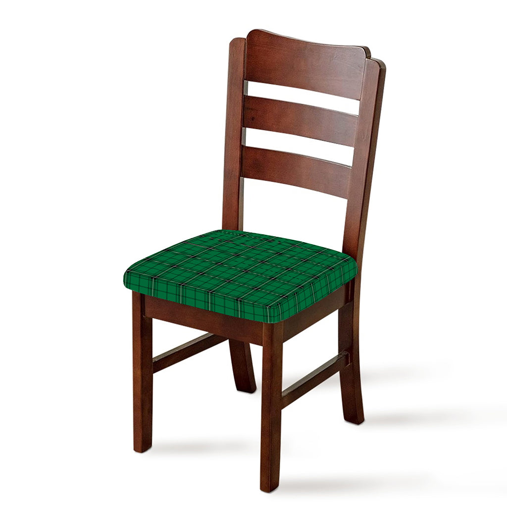 Green Stewart Tartan Print Chair Cushion Cover