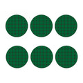 Green Stewart Tartan Print Coaster Set
