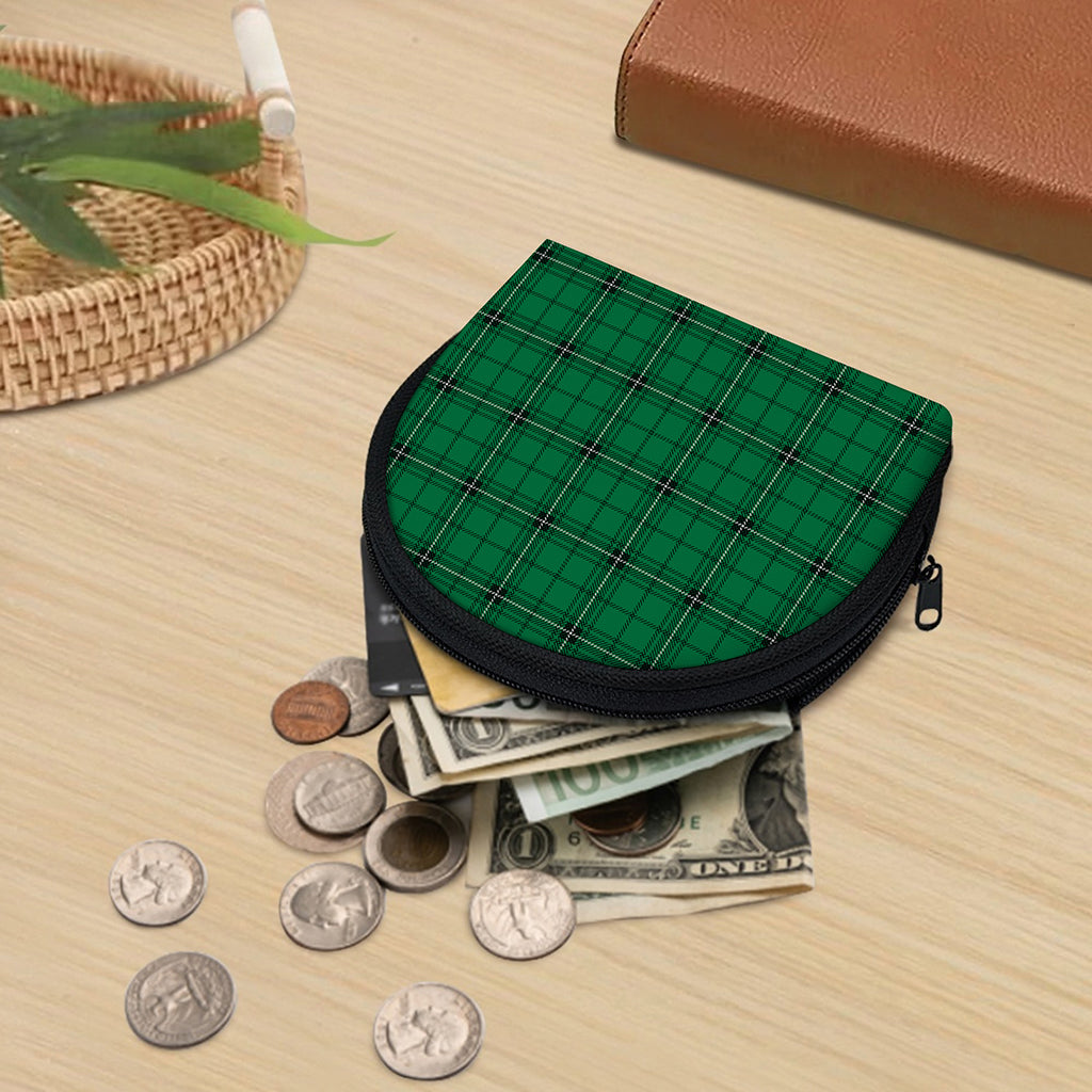Green Stewart Tartan Print Coin Purse
