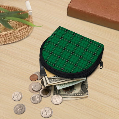 Green Stewart Tartan Print Coin Purse