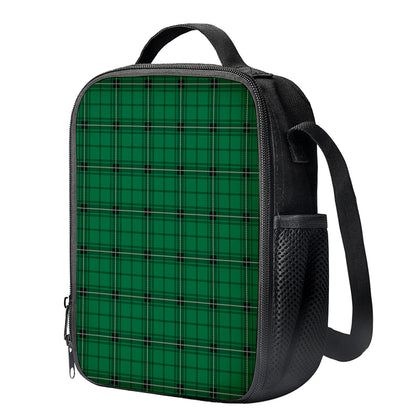 Green Stewart Tartan Print Crossbody Lunch Bag