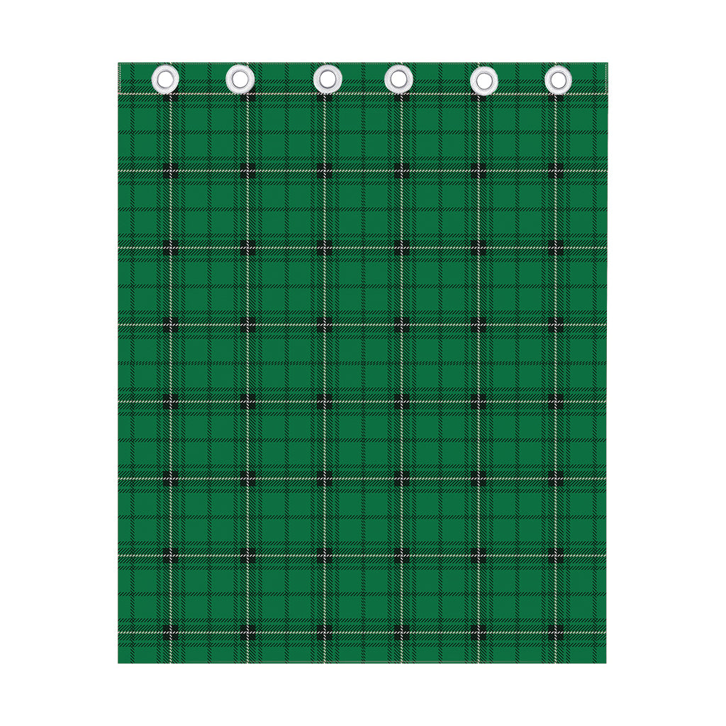 Green Stewart Tartan Print Curtain