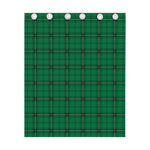 Green Stewart Tartan Print Curtain