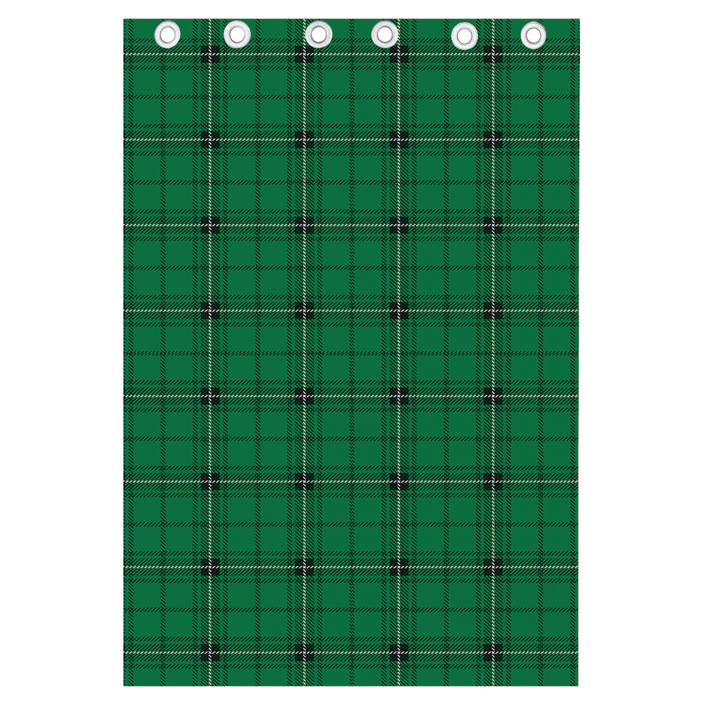 Green Stewart Tartan Print Curtain
