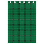 Green Stewart Tartan Print Curtain