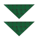 Green Stewart Tartan Print Dog Bandana