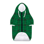 Green Stewart Tartan Print Dog Zip Up Hoodie