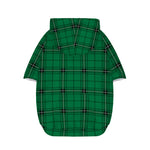 Green Stewart Tartan Print Dog Zip Up Hoodie