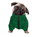 Green Stewart Tartan Print Dog Zip Up Jacket