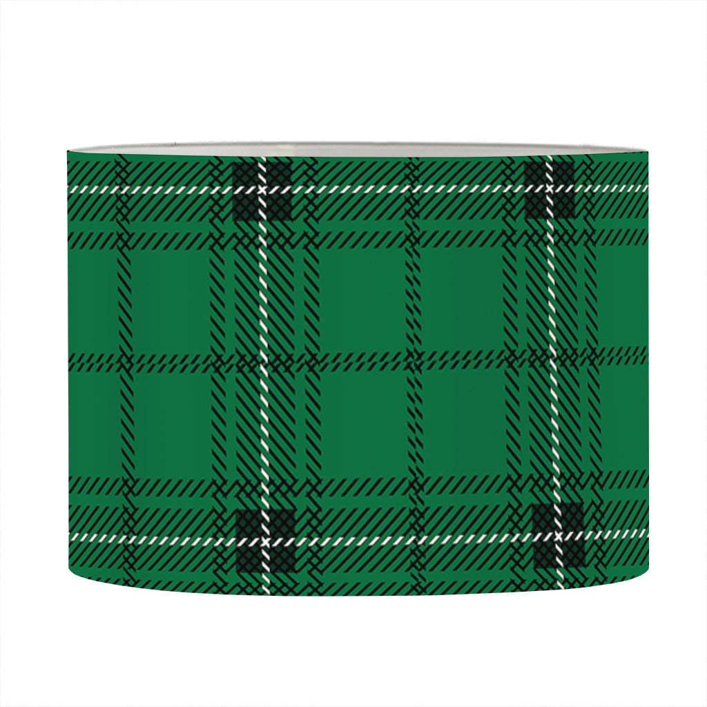 Green Stewart Tartan Print Drum Lamp Shade