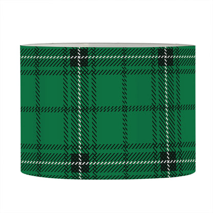Green Stewart Tartan Print Drum Lamp Shade