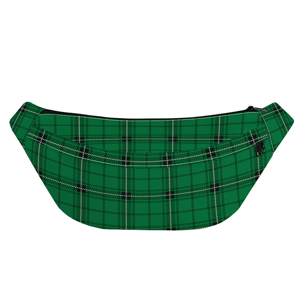 Green Stewart Tartan Print Fanny Pack
