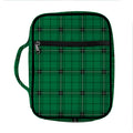 Green Stewart Tartan Print Front Pocket Bible Bag