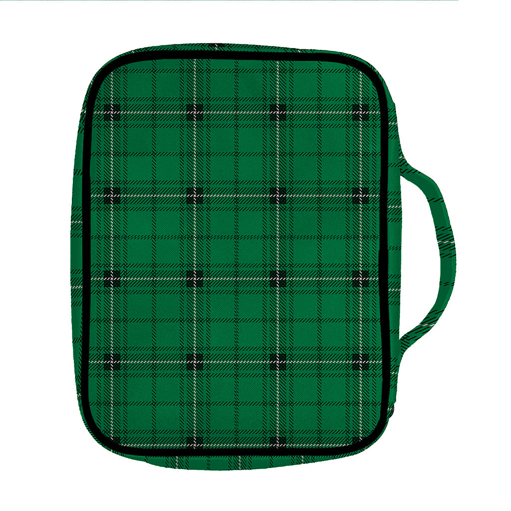Green Stewart Tartan Print Front Pocket Bible Bag