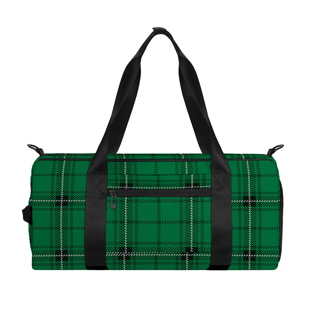 Green Stewart Tartan Print Gym Bag