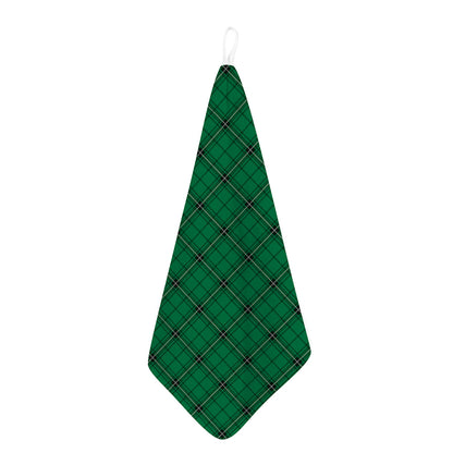 Green Stewart Tartan Print Hand Towel
